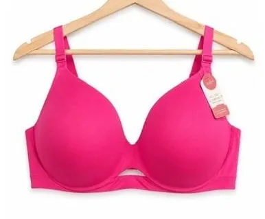 Cacique Comfort Bliss Lightly Lined Full Coverage Bra Womens 44DDD Hot Pink NWT