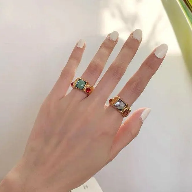 Gold ring Gem ring