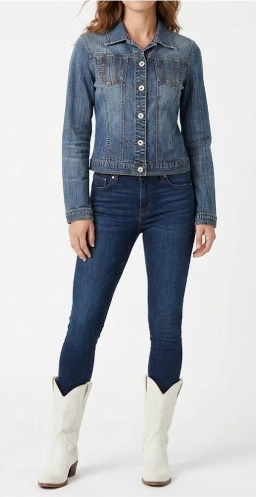 Vinatge Western jean Jacket SMALL BLUE Access AC