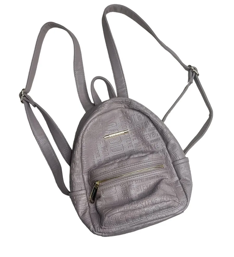 STEVE MADDEN Women's Bbailey Core Backpack Mini Neutral Mushroom Vegan Leather