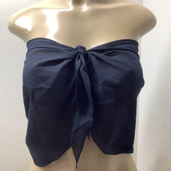 Zuliana Dark Blue Sheer Top/Short Sarong. New With Tags Size undefined