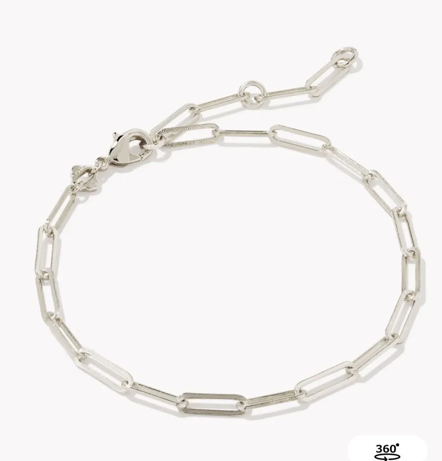 Kendra Scott Silver Paperclip Chain Bracelet