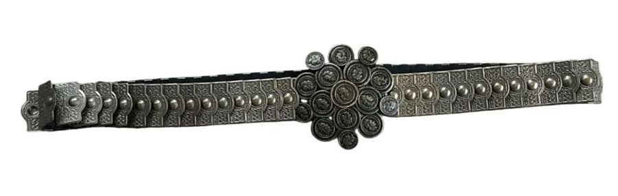 Vintage Italian Coin Medallion Stretch Belt Festival Boho Renaissance
