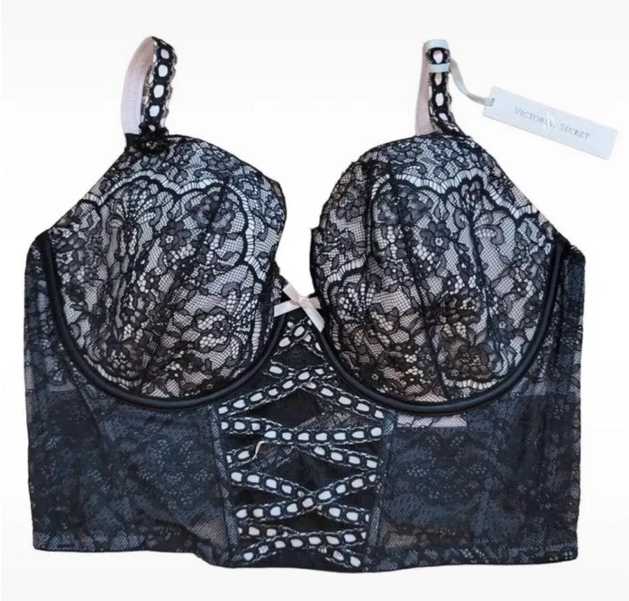 VS corset lace criss cross bra