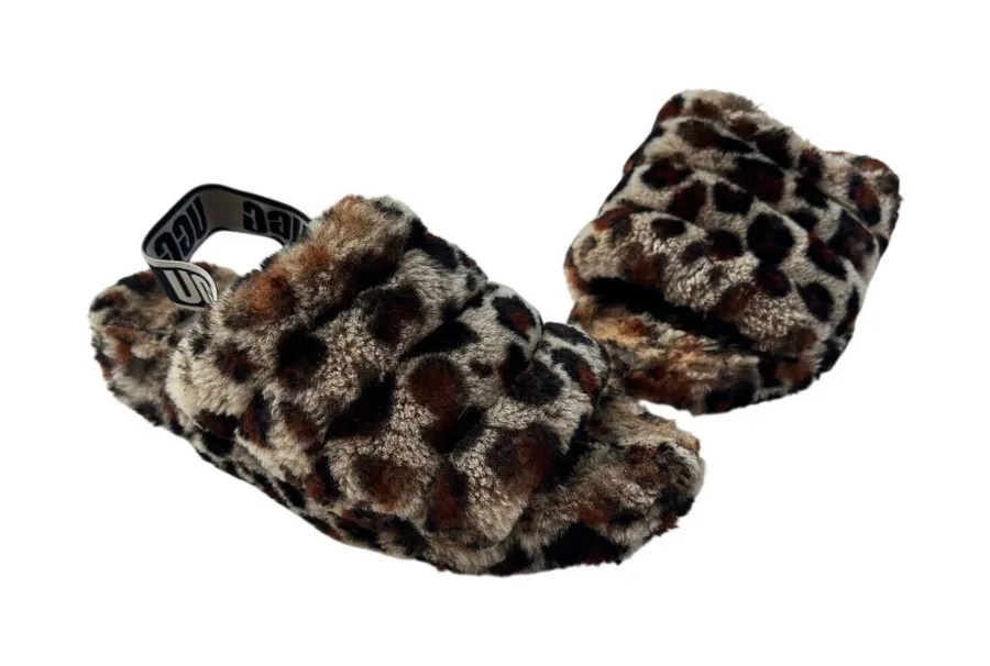 Ugg Fluff Yeah Leopard Slide Slippers 10