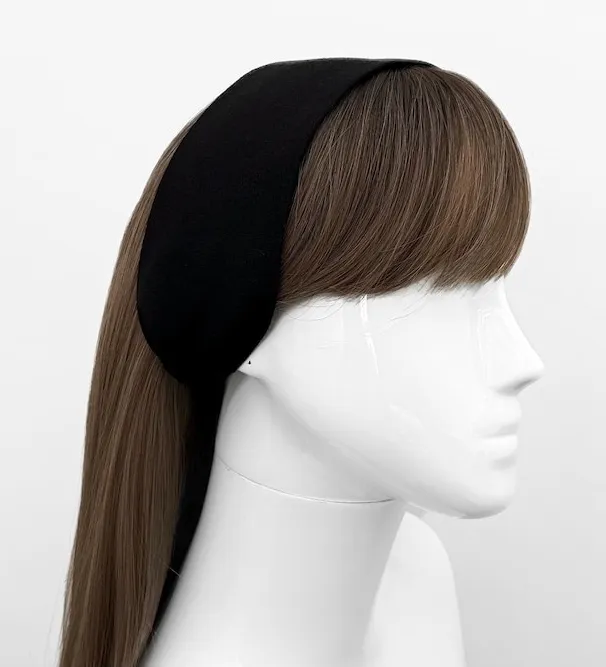 Black linen headband