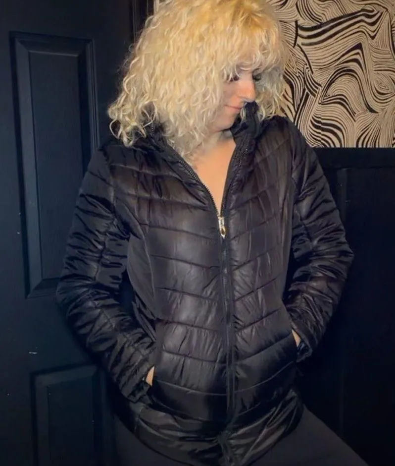 Black Spyder Puffer Coat Jacket Size XL Youth/Small Adult