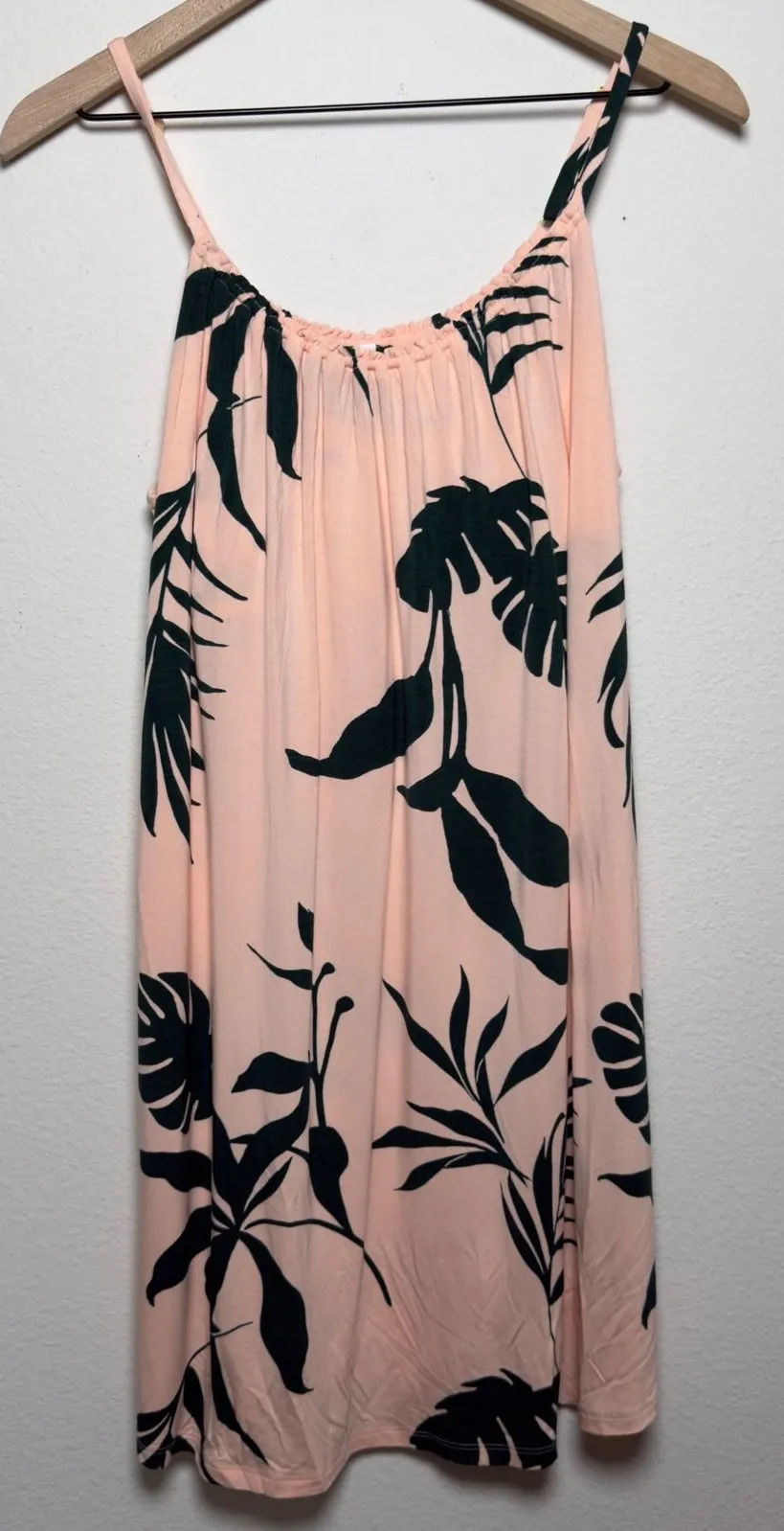 Soma Women Cool Nights Nightgown Medium Pink Tropical Shelf Bra Sleep Dress