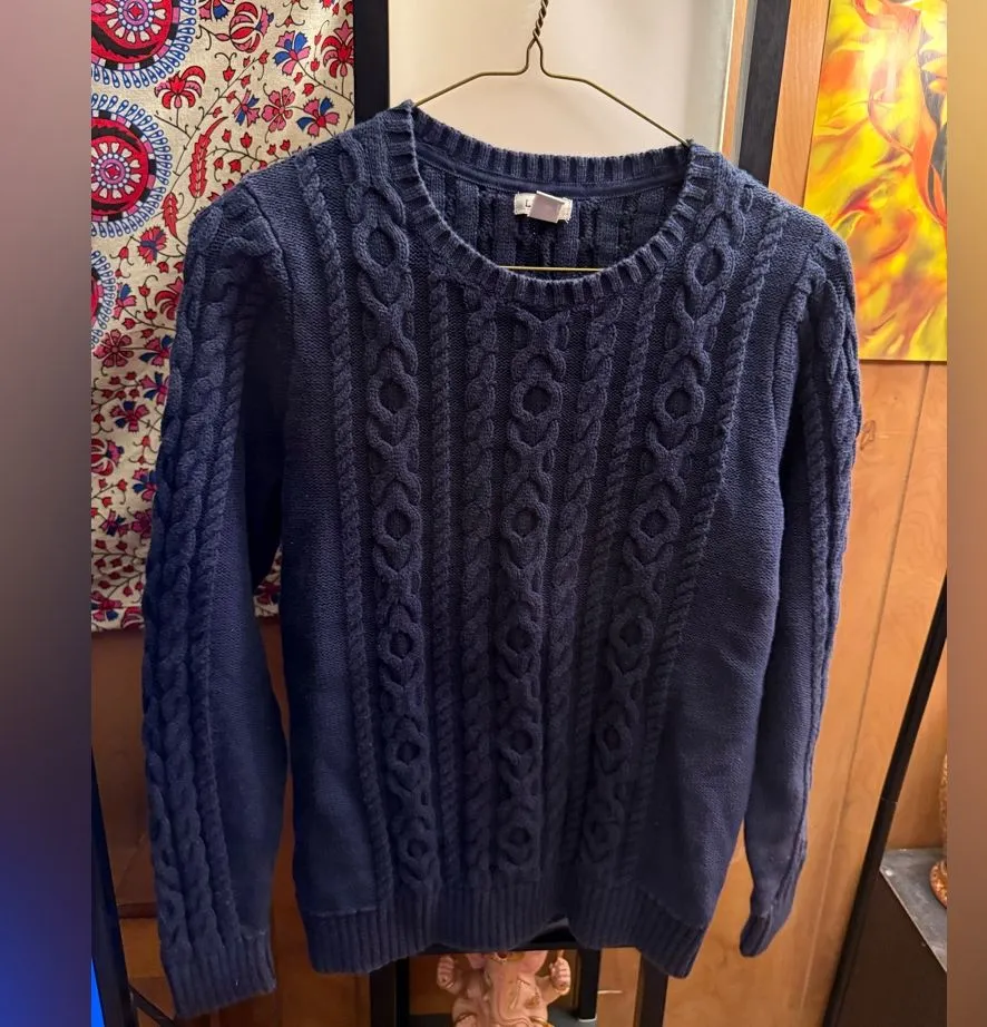 Women’s Vintage L.L. Bean Navy Blue Sweater Size Medium