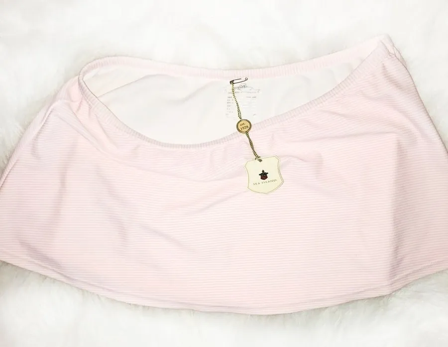 SEA Island pink & white one size swim coverup