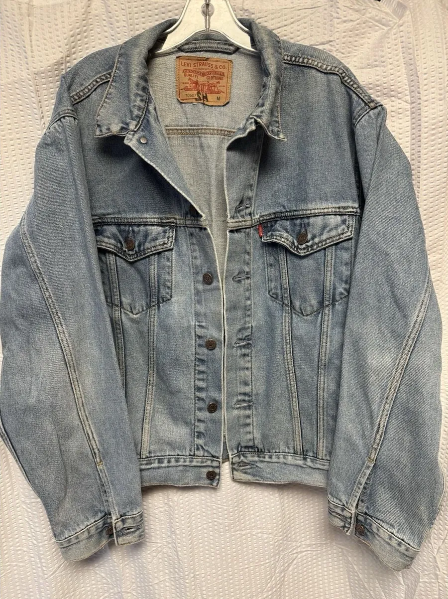 Levi's 70507 Light Wash Denim Trucker Jean Jacket Classic 90s 100% Cotton Medium