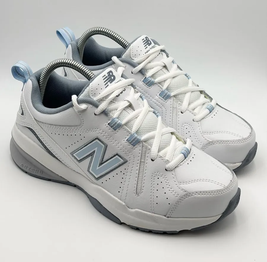 New Balance White & Light Blue Women's Athletic Sneakers