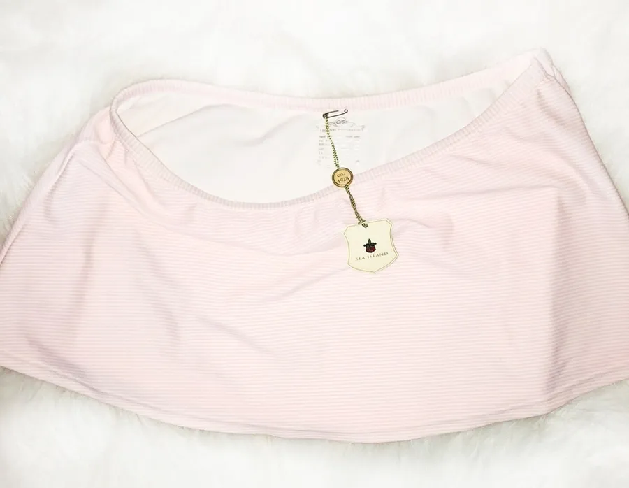 SEA Island pink & white one size swim coverup
