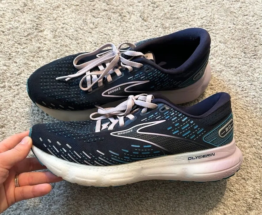 Brooks Glycerin 20 Womens Running Shoes Navy Teal Pink 1203691B499 Size 9.5 B