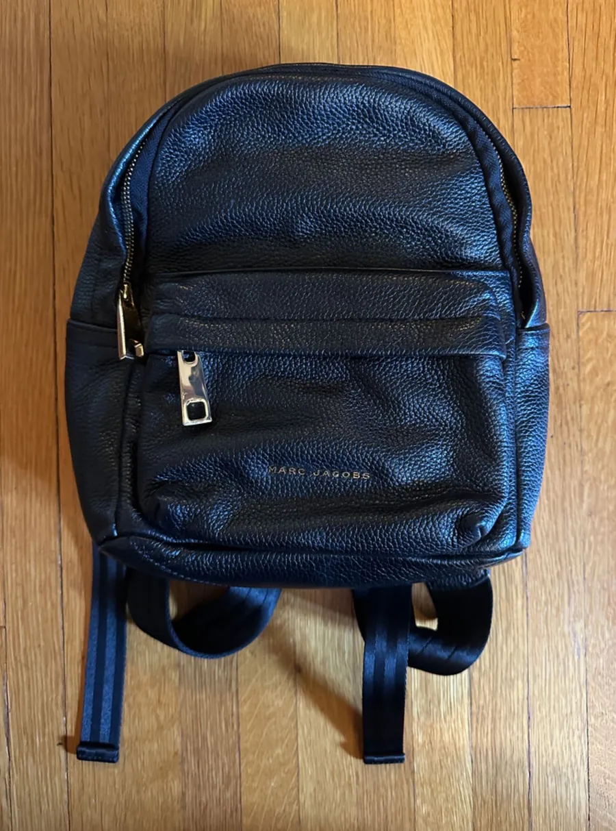 Marc Jacobs Women's Varsity Pack Mini Pebbled Leather Backpack Purse