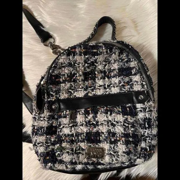 Madden NYC Stylish Tweed Backpack Blue