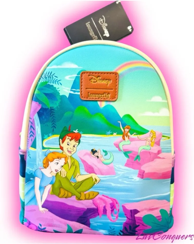 *Loungefly Disney Peter Pan Wendy and Mermaid Lagoon Mini Backpack