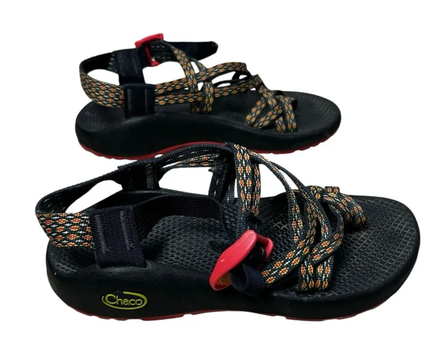 Chaco ZX/2 Black Yellow & Pink Sport Sandals Size 6