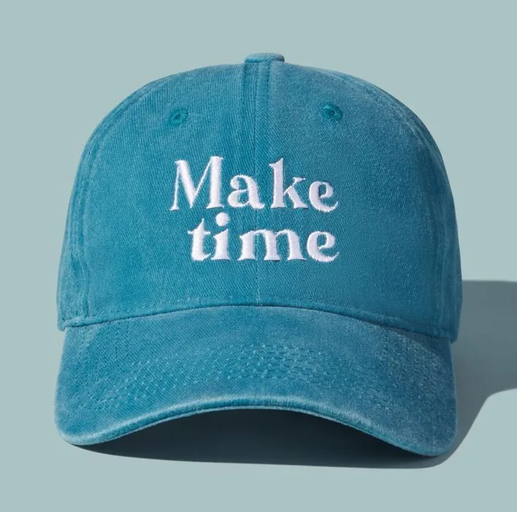 Make Time Blue Baseball Cap