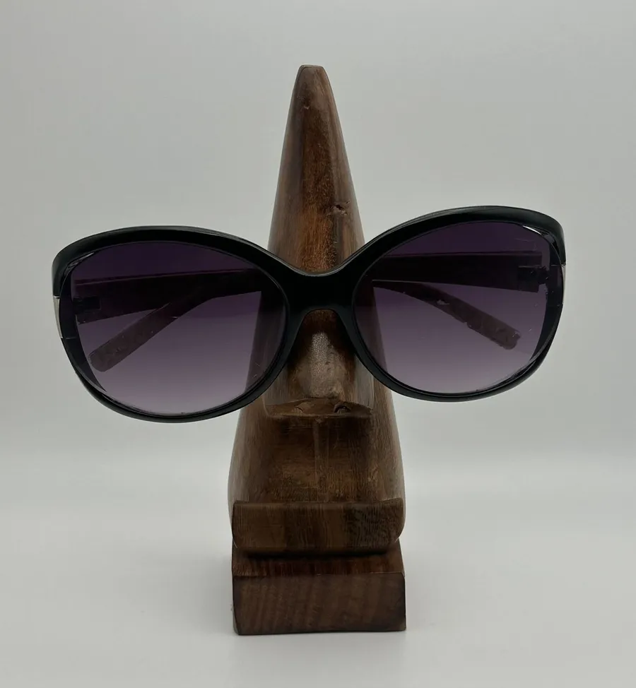 Guess Women's Black Oversized Sunglasses with Patterned Arms