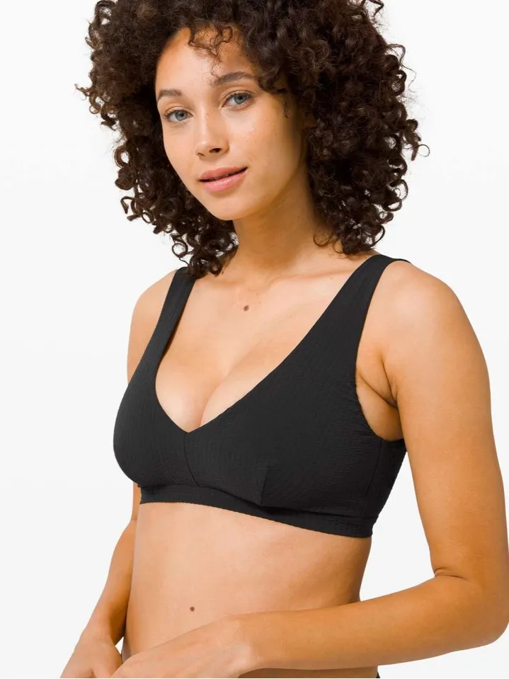 Lululemon Calm Tides Black Bikini Top