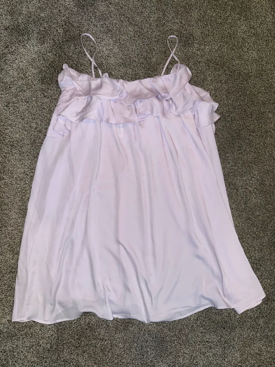 Old Navy Ruffle-Trim Satin Mini Dress in Light Purple