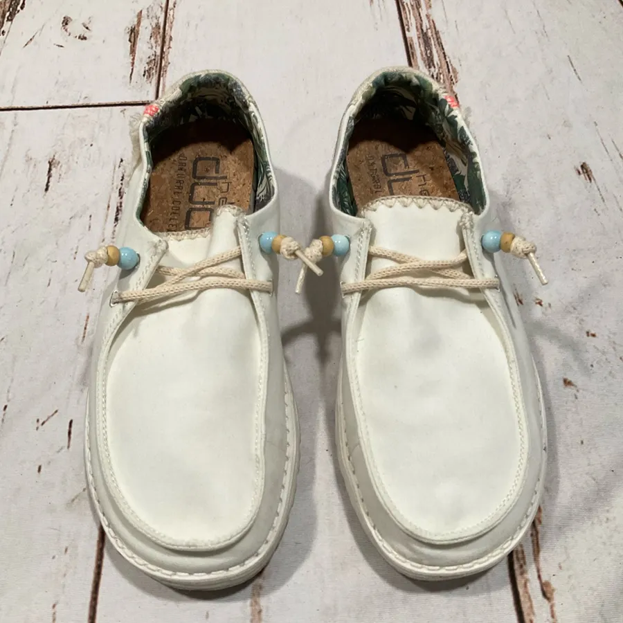 HEY DUDE WOMENS WENDY NATURAL WASHABLE CASUAL SHOES