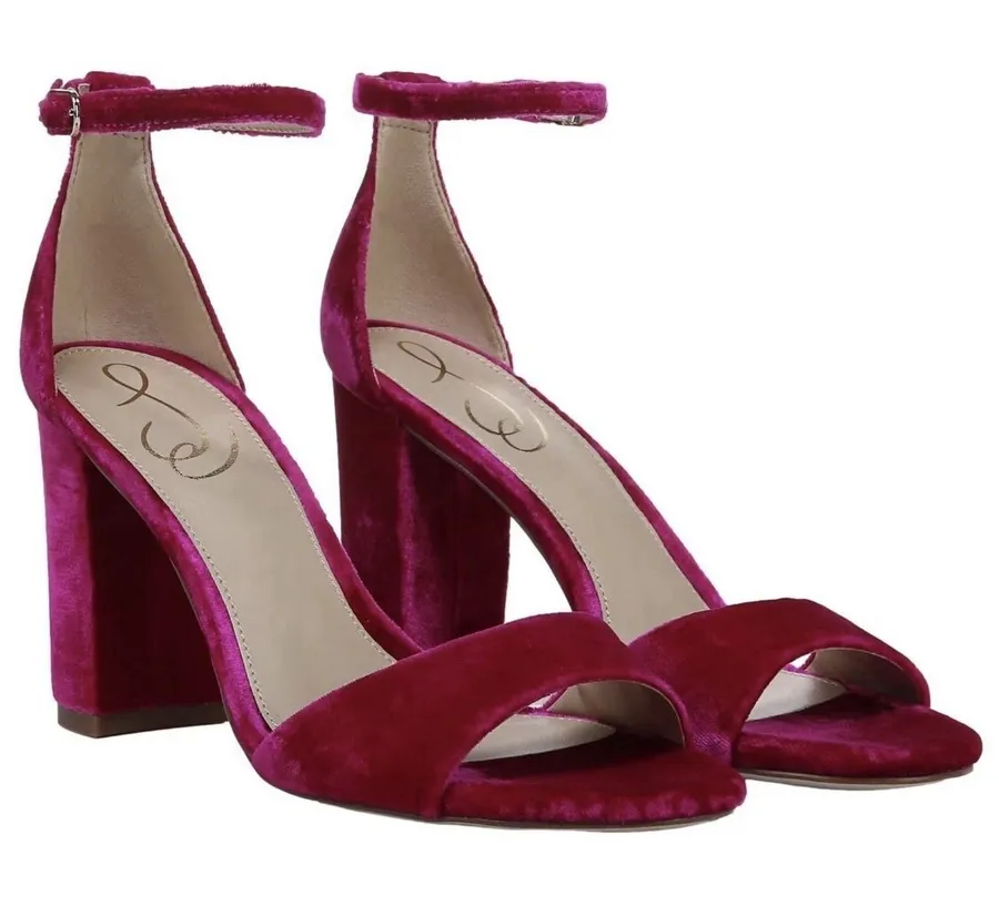 Sam Edelman Robyn Raspberry I3433F1600 Women's Size 8.5 Sandal Heel!