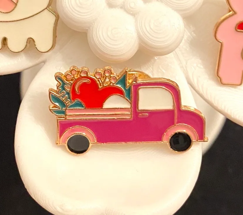 Cute Enamel Truck Pin for Valentine’s Day Get 3 for $27 Pink