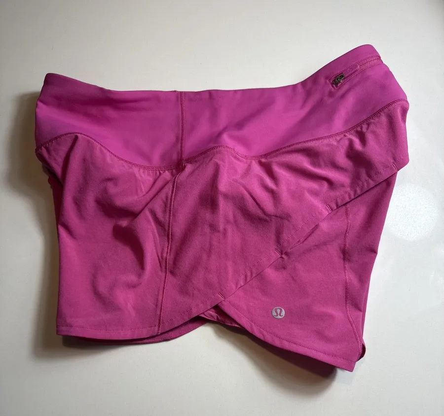 lululemon Run Speed Short Pow Pink Lined Running Shorts Size 6