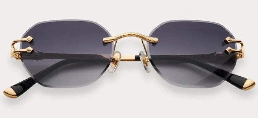 JAMES ORO Cavier Rimless Sunglasses