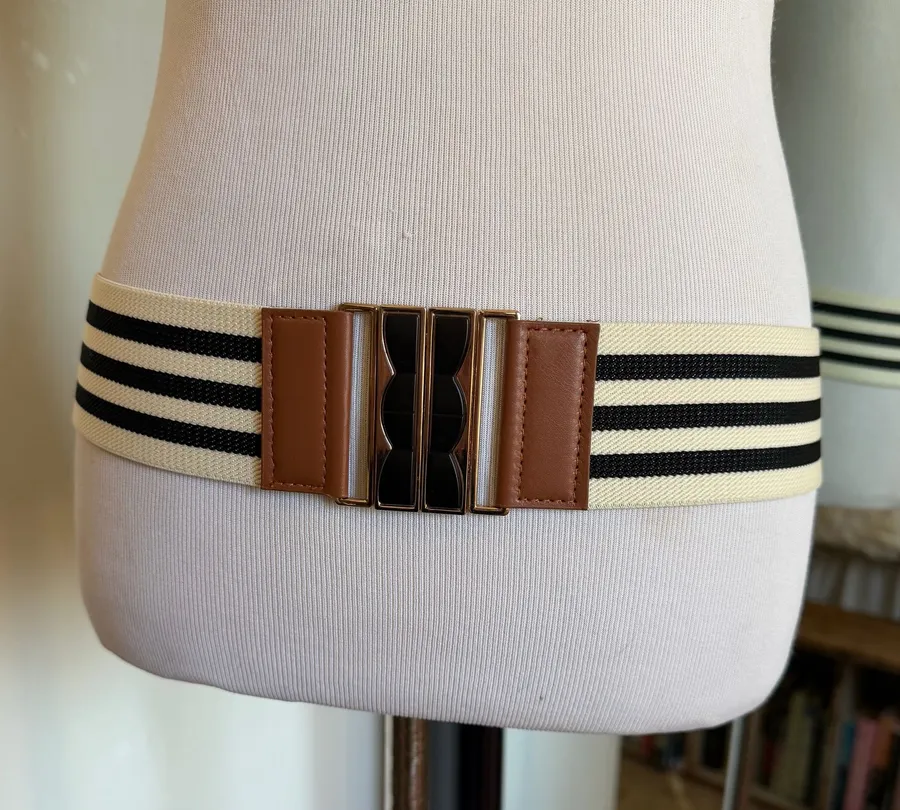 Stretchy Striped Belt Multiple Size 29.5 inches