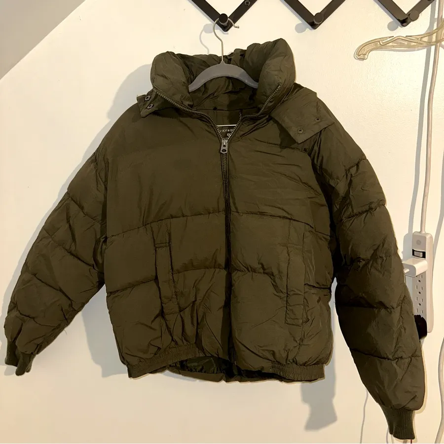 Lucky Brand Dark Green Puffer Jacket