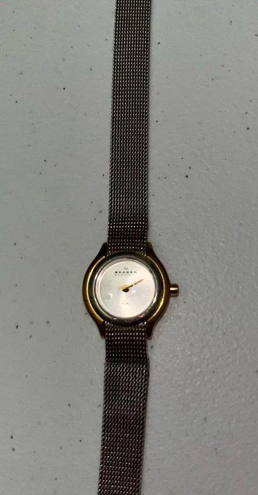 Vintage Skagen Denmark Analog Stainless Steel Ladies Watch Silver