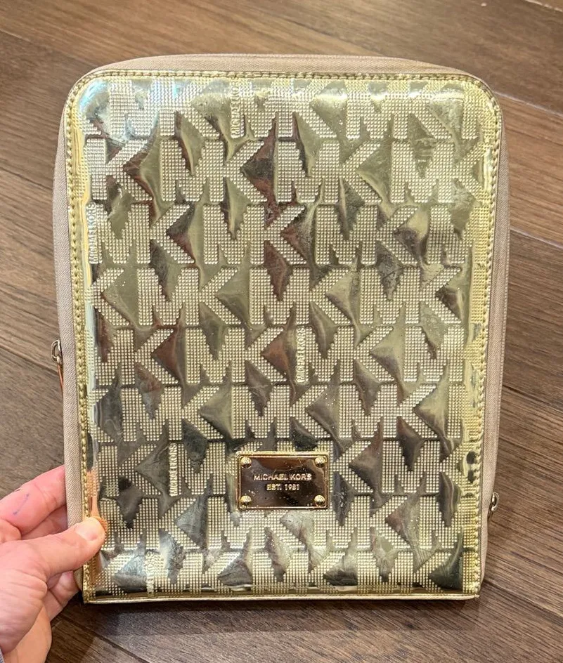 Michael Kors Metallic Logo Tablet Sleeve