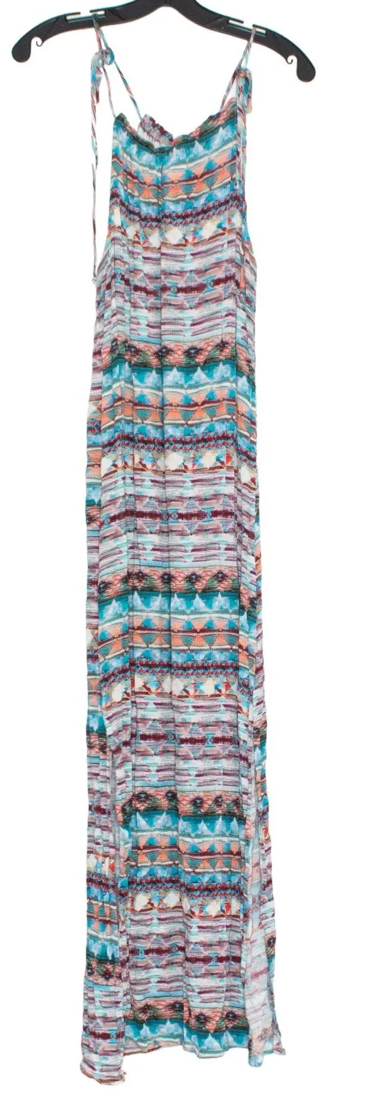 Swimsuits For All Cover Up Dress Boho Beach Tropical Summer Gauzy Maxi 14/16