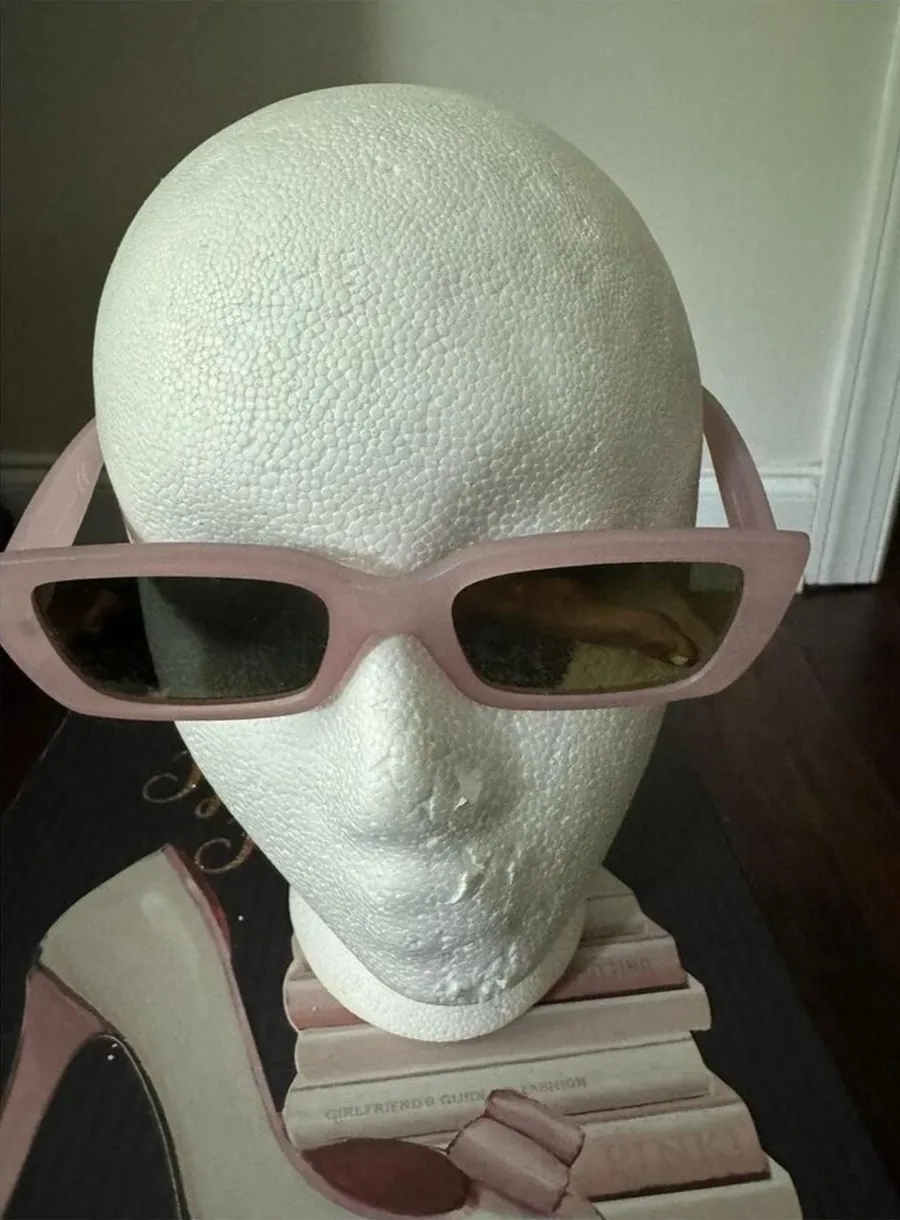Source-unknown Women's Pink and Brown Sunglasses
