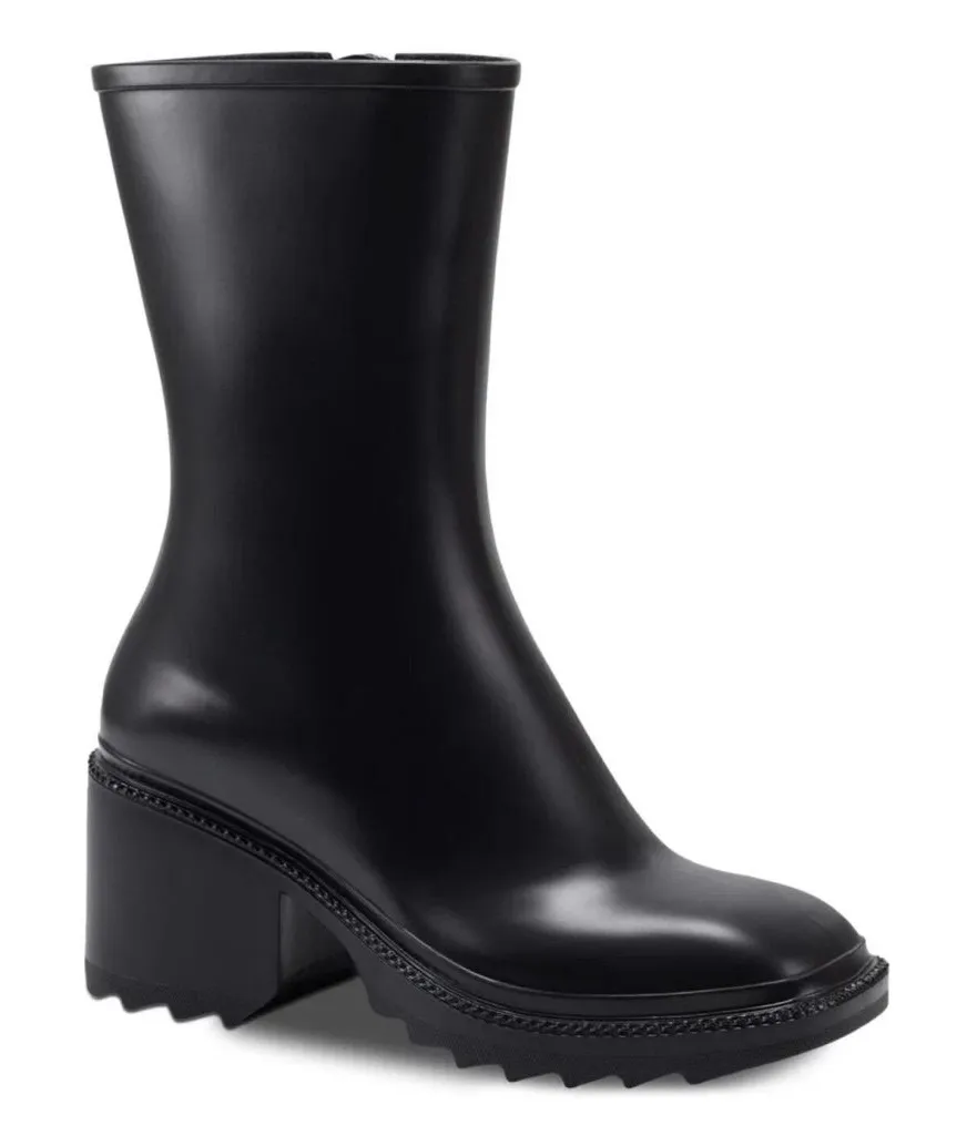 Inc International Concepts Women Everett Rain Boots Size 8 A29 Black