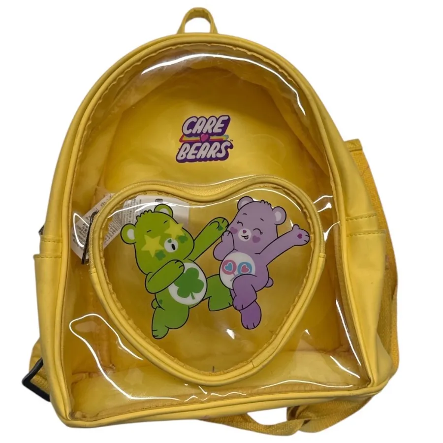 Y2k Retro Miniso Care Bears Collection Candy Mini Yellow backpack Gold