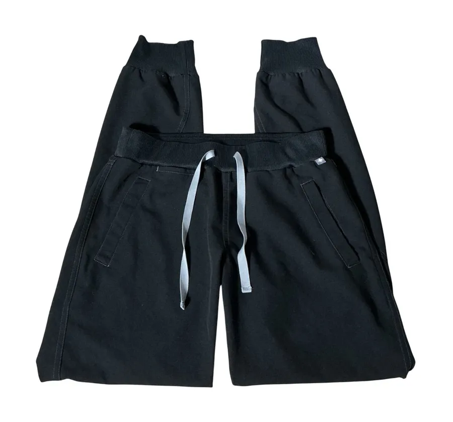 FIGS Zamora Jogger Scrub Pants Black Womens XS Technical Collection TW2021