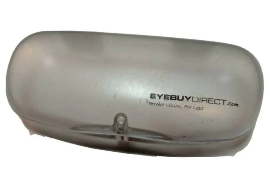 Eyebuydirect Transparent Hard Plastic Glasses Case With Snap Closure A416