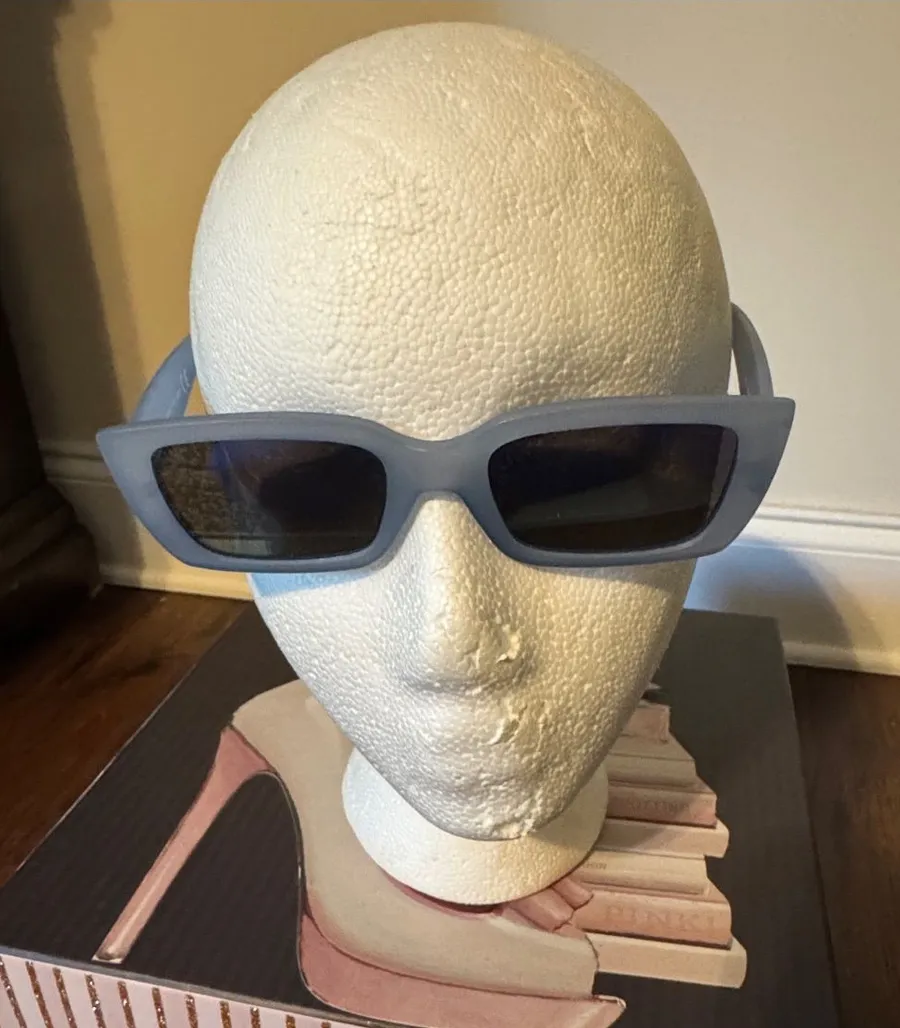 Unbranded Women’s Rectangular Light Blue Frame Sunglasses
