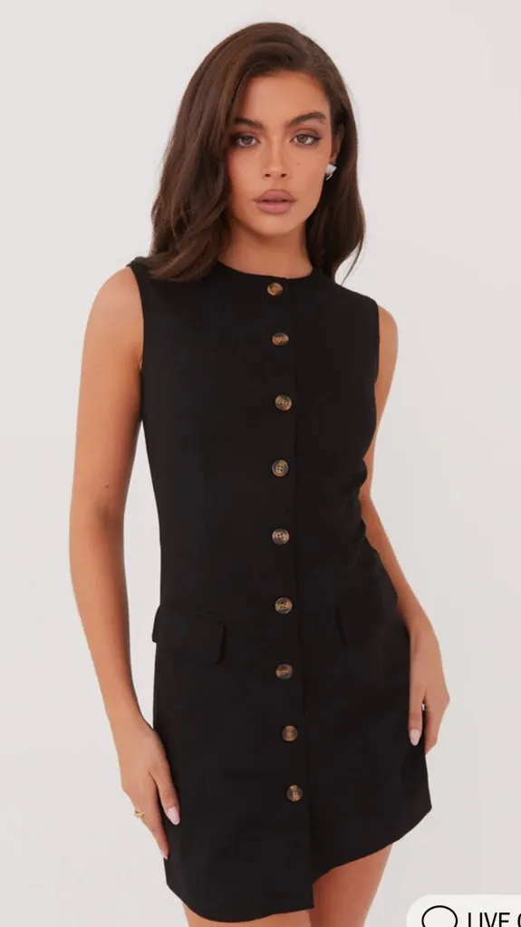 Button down mini dress