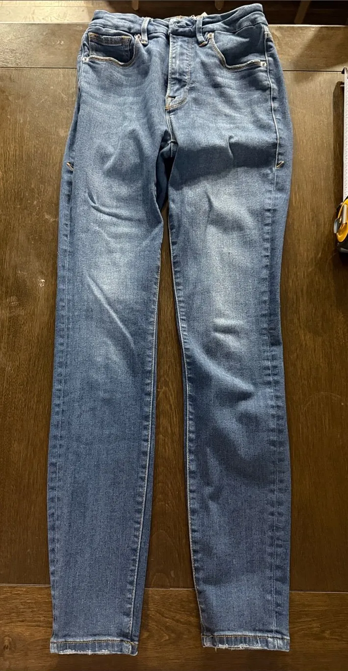 Good America Blue Slim Skinny Jeans with Good Waist