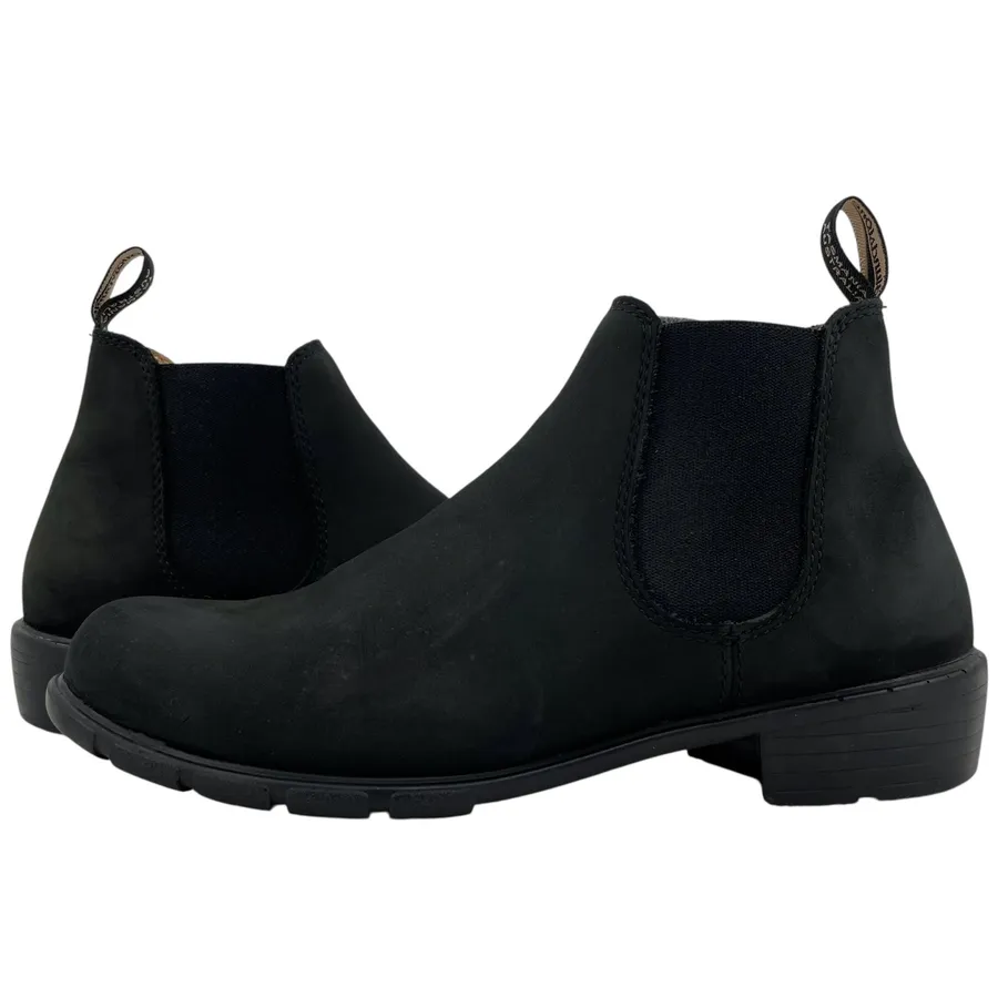 Blundstone Black Nubuck 1977 Low Cut Ankle Boots Dark Chelsea Booties Size 8.5