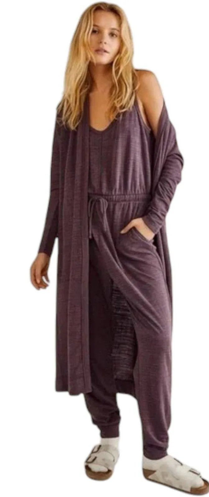 Free People FP Beach Bicoastal Romper Jumpsuit Purple Size Small - jumpsuit only