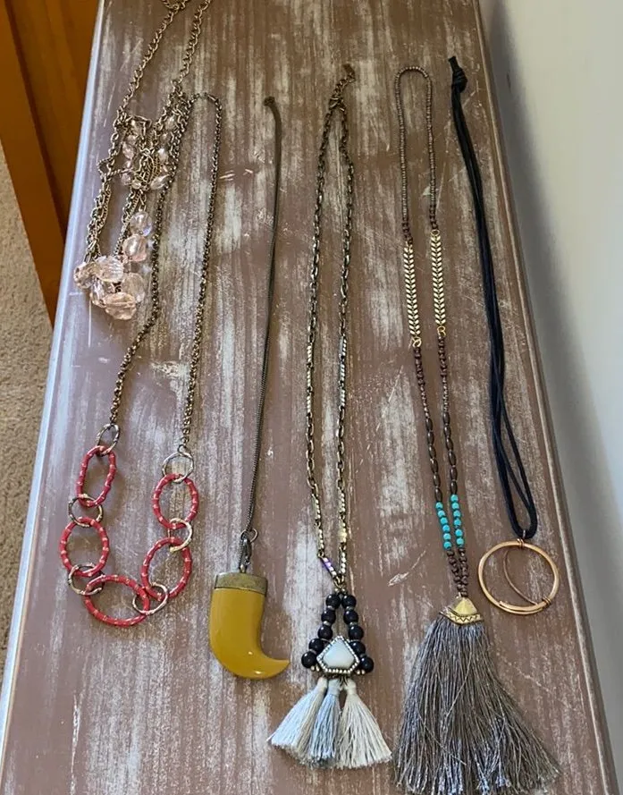 BaubleBar 6pc Statement Necklace Bundle Tassel Pendant