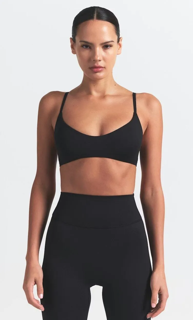 Nike Skims Matte Micro Scoop Bra Obsidian Size XS