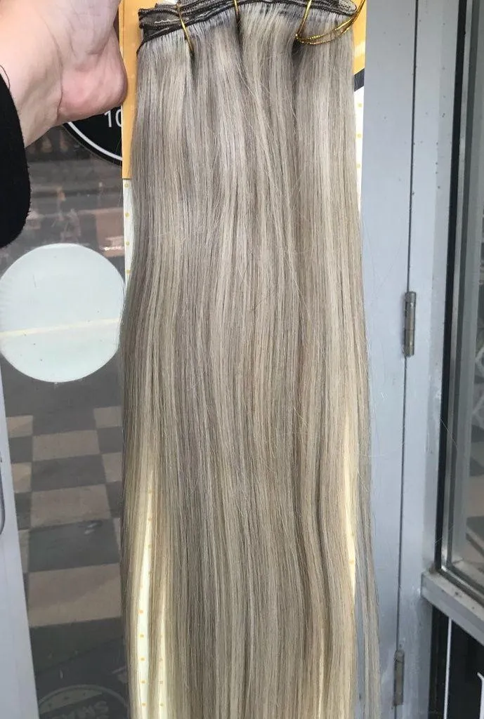 Human hair clip in extensions 18 inch 9 pcs