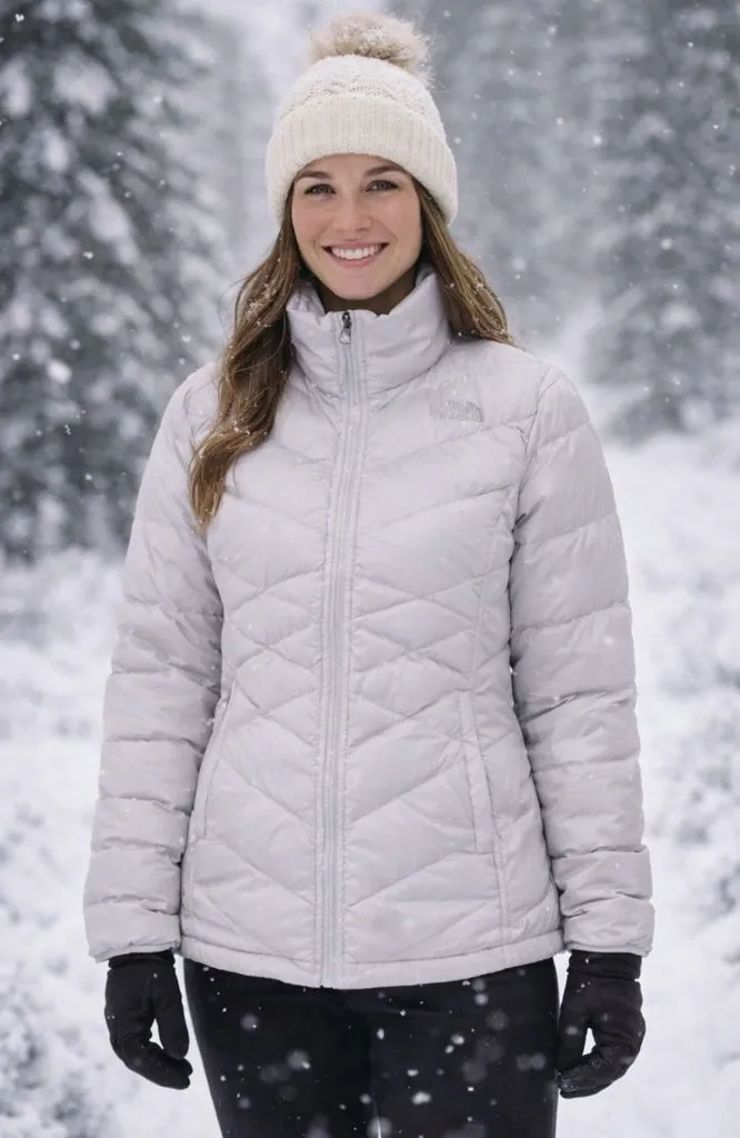 Womens The North Face 550 down gray puffer size M